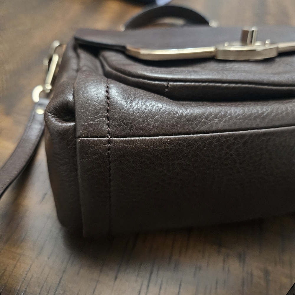 Coach Madison Sadie Flap Espresso Leather Satchel - Picture 4 of 8